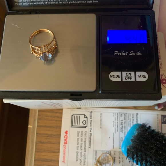 14k Estate Good Quality Aquamarine ring. Vintage - Picture 3 of 7